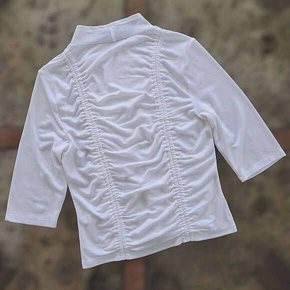 Cupio white lightweight shawl cardigan Size M - Picture 4 of 13